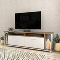 Comoda TV, Retricy, Omar, 160x35x50 cm, PAL, Alb/Maro