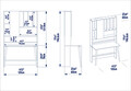 Birou, Retricy, Wood, 120x60x196 cm, PAL, Alb/Maro