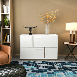 120x45x81 cm, Alb;Gri