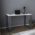 Birou, Retricy, Kane, 120x60x74 cm, PAL, Alb/Negru