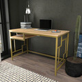 Birou, Retricy, Kennesaw, 120x60x74 cm, PAL, Aur / Stejar