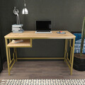 Birou, Retricy, Kennesaw, 120x60x74 cm, PAL, Aur / Stejar