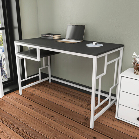 Birou, Retricy, Kennesaw, 120x60x74 cm, PAL, Alb / Antracit