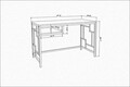 Birou, Retricy, Kennesaw, 120x60x74 cm, PAL, Alb / Antracit