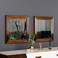 Set 2 oglinzi decorative, Hanah Home, Bale, Bronz