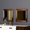 Set 2 oglinzi decorative, Hanah Home, Bale, Bronz