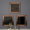 Set 3 oglinzi decorative, Hanah Home, Otto, Bronz