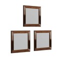 Set 3 oglinzi decorative, Hanah Home, Otto, Bronz