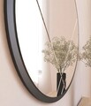 Oglinda decorativa, Siam, Gabel, 60x60x2 cm, MDF , Negru