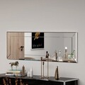 Oglinda decorativa, Siam, Nady, 40x120x2 cm, MDF , Alb