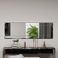 Oglinda decorativa, Siam, Nady, 40x120x2 cm, MDF , Alb