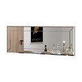 Oglinda decorativa, Siam, Nady, 40x120x2 cm, MDF , Alb