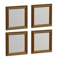 Set 4 oglinzi decorative, Hanah Home, Loza, Auriu