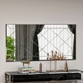 Oglinda decorativa, Siam, Pauli, 60x120x2 cm, MDF , Alb