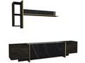 Set mobilier living, Dovelle, Veyron Set 1, PAL, Negru