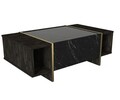 Set mobilier living, Talon, Veyron Set 1, PAL, Negru/Auriu