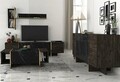 Set mobilier living, Dovelle, Veyron Set 2, PAL, Negru