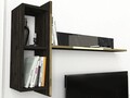 Set mobilier living, Talon, Veyron Set 2, PAL, Negru/Auriu