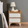 Noptiera, Hanah Home, Tuvalle 041, .45x59x40 cm, Stejar Safir / Alb