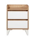 Noptiera, Hanah Home, Tuvalle 041, .45x59x40 cm, Stejar Safir / Alb