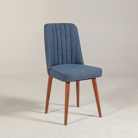 Scaun, Vella, Vina 1048, 47x89x46 cm, PAL, Nuc / Albastru închis