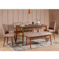 Banca, Vella, Vina Bench Walnut, Piatra, PAL, Nuc / Piatra