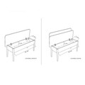 Banca, Vella, Vina Bench Walnut, Piatra, PAL, Nuc / Piatra