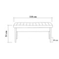 Banca, Vella, Vina Bench Walnut, Piatra, PAL, Nuc / Piatra