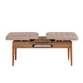 Banca, Vella, Vina Bench Walnut, Piatra, PAL, Nuc / Piatra