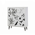 Dulap multifunctional, Vella, Multilüx Manyas, 95x111x36 cm, PAL, Alb/Negru