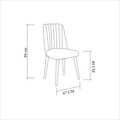 Set masa si scaune 4 piese, Vella, Costa Atlantice-Grey, PAL, Pin Atlantic / Gri