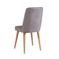 Set masa extensibila si 4 scaune, Vella, Santiago Atlantice -Soho Grey, PAL, Pin Atlantic / Gri