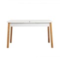 Set masa extensibila si 4 scaune, Vella, Santiago White Atlantic-Soho Grey, PAL, Pin Atlantic / Alb / Gri