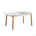 Set masa extensibila si 4 scaune, Vella, Santiago White Atlantic-Soho Grey, PAL, Pin Atlantic / Alb / Gri