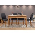 Set masa si scaune 5 piese, Vella, Costa Atlantice-Anthracite, PAL, Pin Atlantic / Antracit