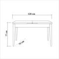 Set masa extensibila si 4 scaune, Vella, Santiago Atlantic Grey, PAL, Pin Atlantic / Gri