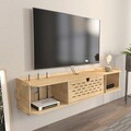 Comoda TV, Zena Home, Sima, 116.5x19.5x24.5 cm, PAL, Stejar