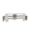 Comoda TV, Zena Home, Lenora, 150x45x35 cm, PAL, Alb/Maro