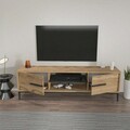 Comoda TV, Zena Home, Eslem, 120x43 cm, PAL, Stejar / Negru
