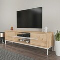 Comoda TV, Zena Home, Eslem, 120x43 cm, PAL, Stejar / Alb