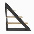 Corp biblioteca, Zena Home, Pisagor, 120x131 cm, PAL, Negru / Stejar