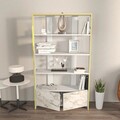 Corp biblioteca, Zena Home, Elena, 93.6x160x31.5 cm, PAL, Alb