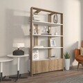 Corp biblioteca, Zena Home, Elena, 93.6x160x31.5 cm, PAL, Alb/Maro