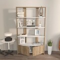 Corp biblioteca, Zena Home, Elena, 93.6x160x31.5 cm, PAL, Alb/Maro