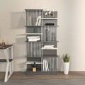 Corp biblioteca, Zena Home, Arya, 80x160x24 cm, PAL, Antracit/Alb