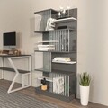 Corp biblioteca, Zena Home, Arya, 80x160x24 cm, PAL, Antracit/Alb