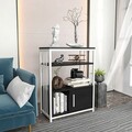 Corp biblioteca, Zena Home, Letos, 60x80x29 cm, PAL, Antracit/Alb