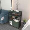 Corp biblioteca, Zena Home, Letos, 60x80x29.6 cm, PAL, Verde/Negru