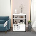 Corp biblioteca, Zena Home, Letos, 60x80x29 cm, PAL, Alb/Negru