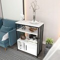 Corp biblioteca, Zena Home, Letos, 60x80x29 cm, PAL, Alb/Negru
